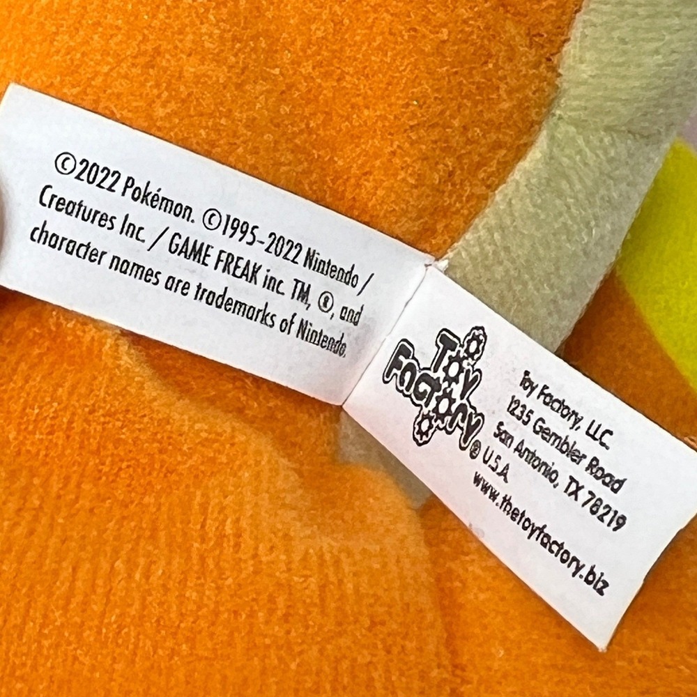 The Toy Factory Pokemon Charmander Plush Stuffed Animal Orange 13 Inch with tags - Picture 12 of 15